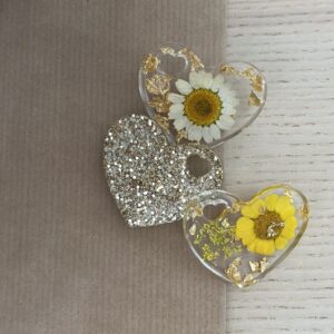 Broche Cœur ou Fleur (petit et grand modèle)